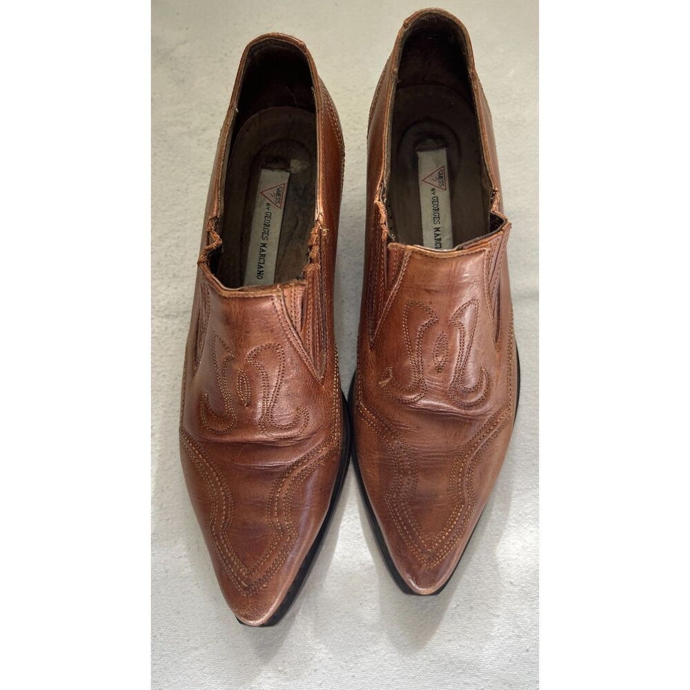 Vintage Guess by Georges Marciano Brown Leather Chelsea Boots 7